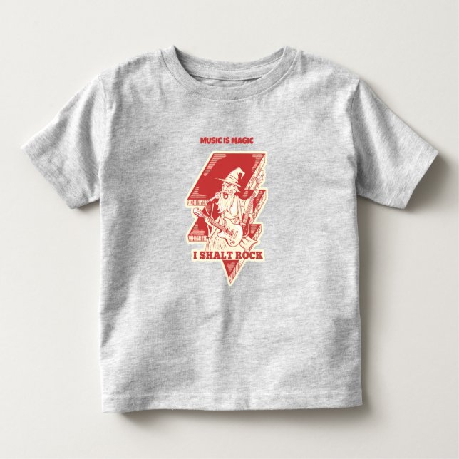 T-shirt Pour Les Tous Petits Sorcier jouant de la guitare (Devant)