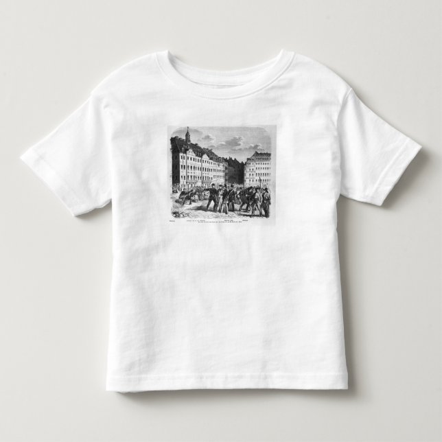 T-shirt Pour Les Tous Petits Soulèvement à Dresde (Devant)