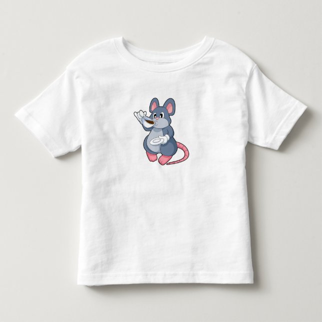 T-shirt Pour Les Tous Petits Souris avec Tasse de Café (Devant)
