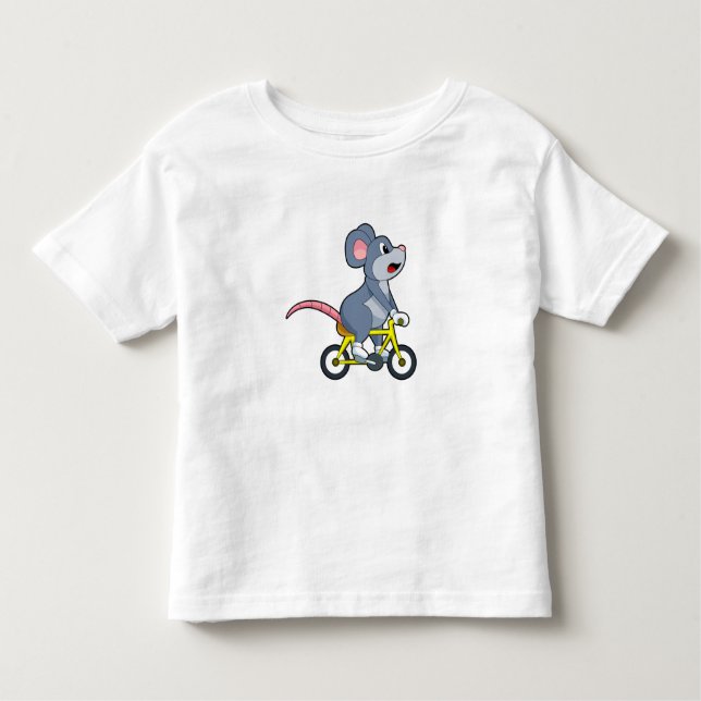 T-shirt Pour Les Tous Petits Souris avec vélo (Devant)