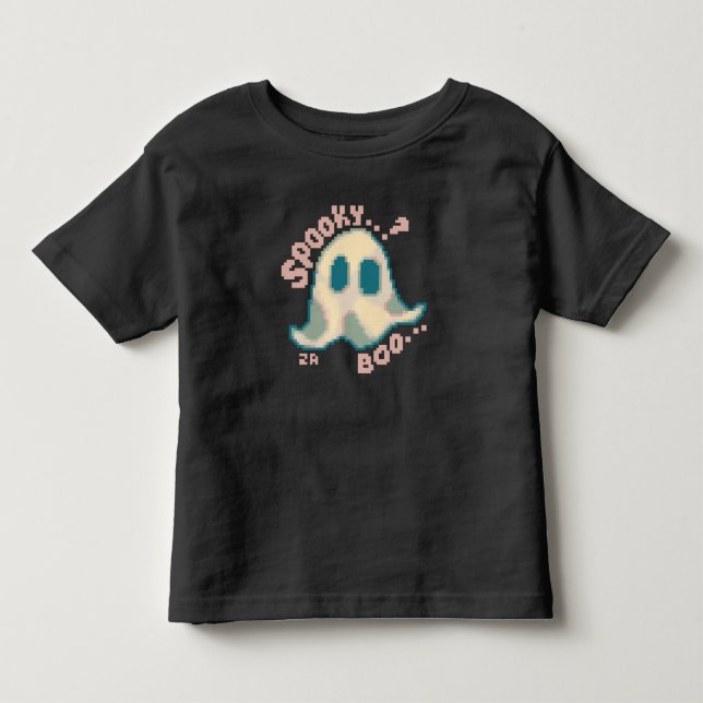 T-shirt Pour Les Tous Petits Spooky Halloween pixel (Devant)