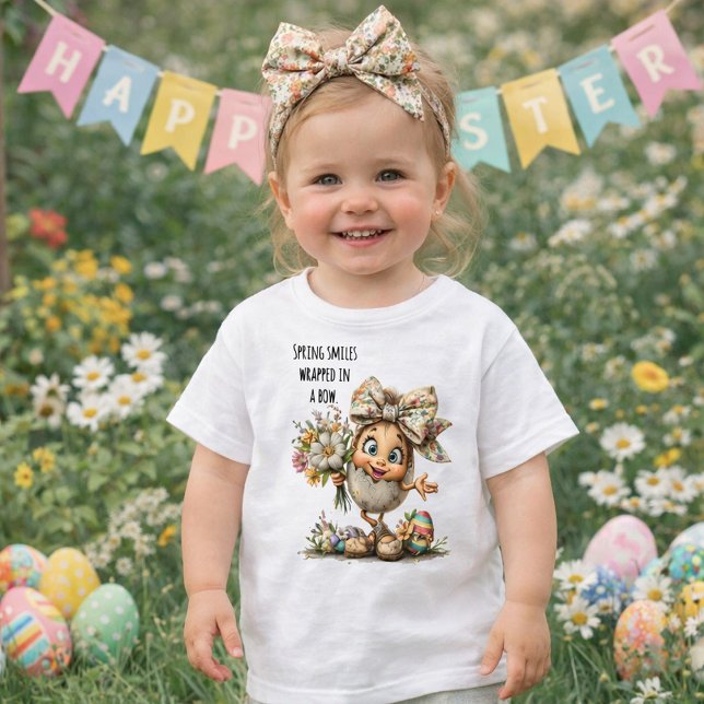 T-shirt Pour Les Tous Petits Spring Smiles Wrapped in a Bow (Créateur téléchargé)