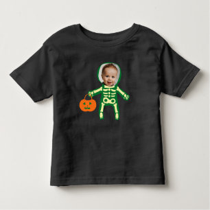 T-shirt Pour Les Tous Petits Squelette photo personnalisé Itinéraire d'Hallowee