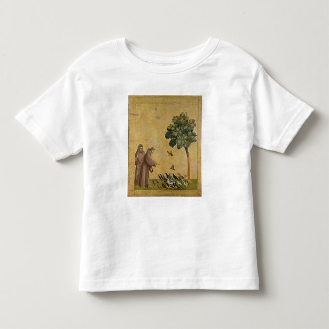 T-shirt Pour Les Tous Petits St Francis d'Assisi prêchant aux oiseaux (Devant)