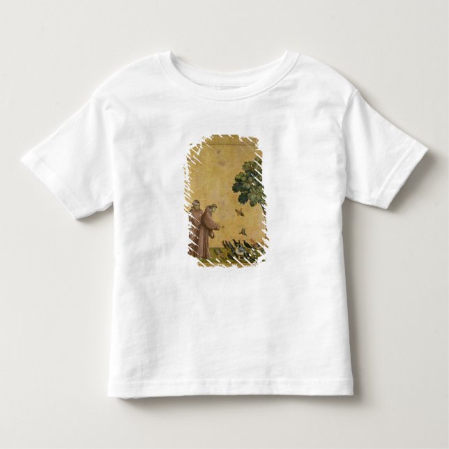 T-shirt Pour Les Tous Petits St Francis d'Assisi prêchant aux oiseaux (Devant)