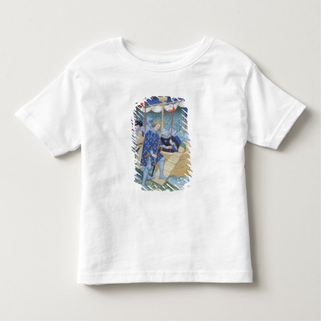 T-shirt Pour Les Tous Petits St Louis s'embarquant pour les croisades (Devant)