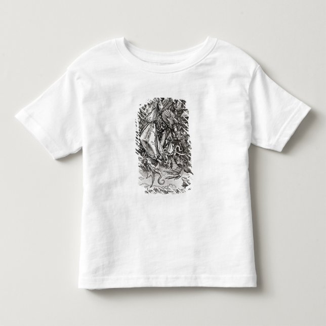 T-shirt Pour Les Tous Petits St Michael et le dragon, d'un latin (Devant)