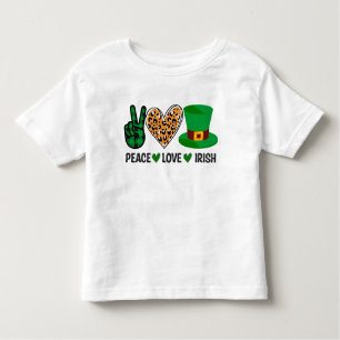 T-shirt Pour Les Tous Petits St Patrick's Day Peace Love Irish