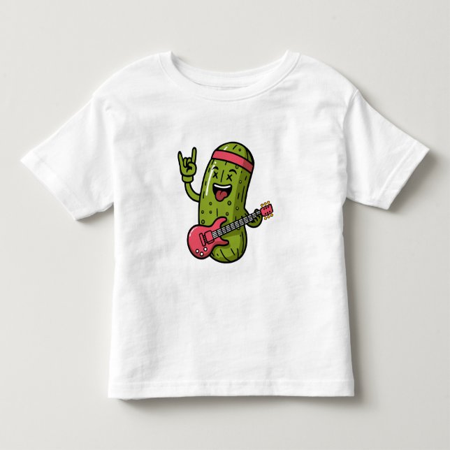 T-shirt Pour Les Tous Petits Star du Rock Cornichon (Devant)