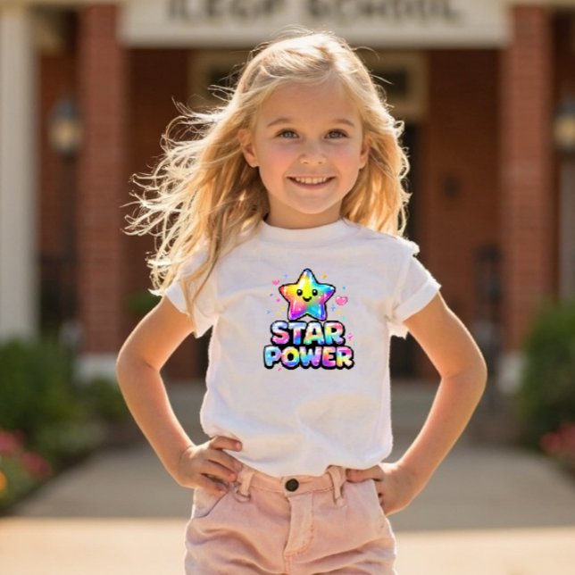 T-shirt Pour Les Tous Petits Star Power Y2K Pop Kids Tee (Créateur téléchargé)