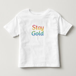 T-shirt Pour Les Tous Petits Stay Gold - Multicolor Inspiration Typographie