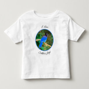 T-shirt Pour Les Tous Petits Steller's Jay Painting - Art original pour oiseaux
