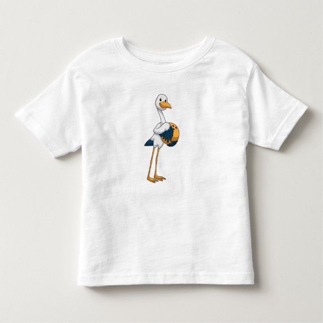 T-shirt Pour Les Tous Petits Stork à Bowling avec Bowling ball (Devant)