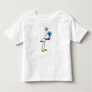 T-shirt Pour Les Tous Petits Stork en musicien avec Tambourine
