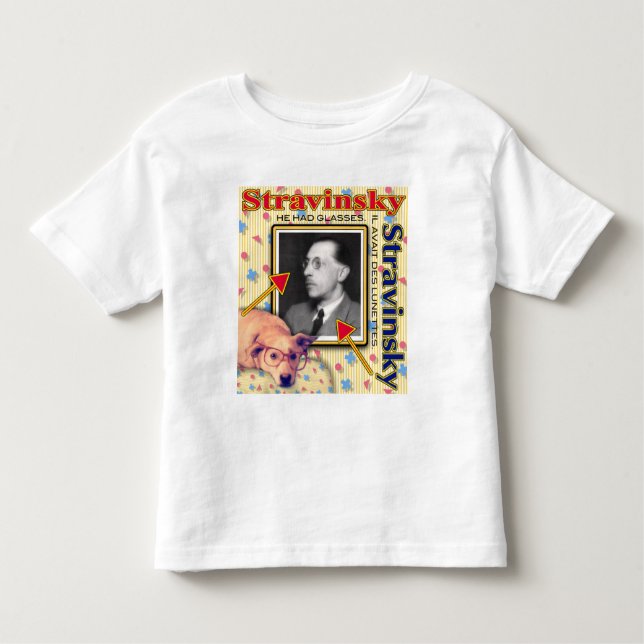 T-shirt Pour Les Tous Petits Stravinsky - il a eu des verres (Devant)