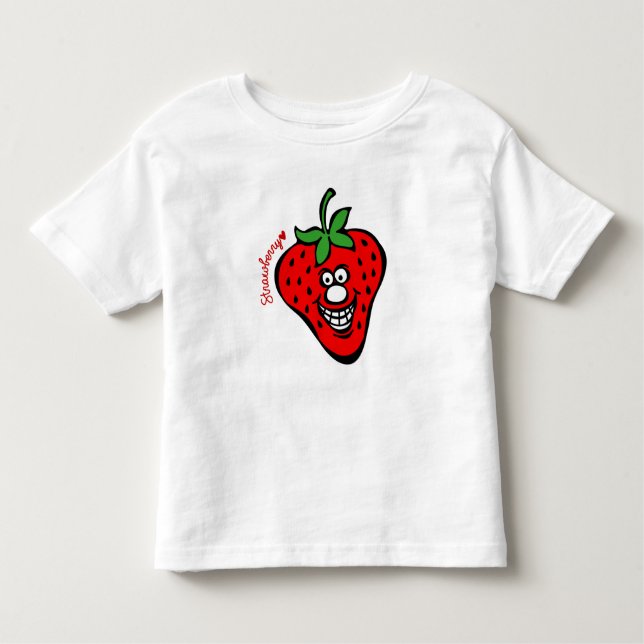 T-shirt Pour Les Tous Petits Strawberry *Kids White Tee (Devant)