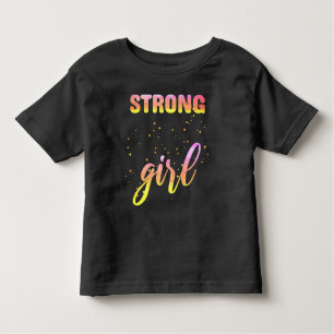T-shirt Pour Les Tous Petits Strong Girl Pastel Star