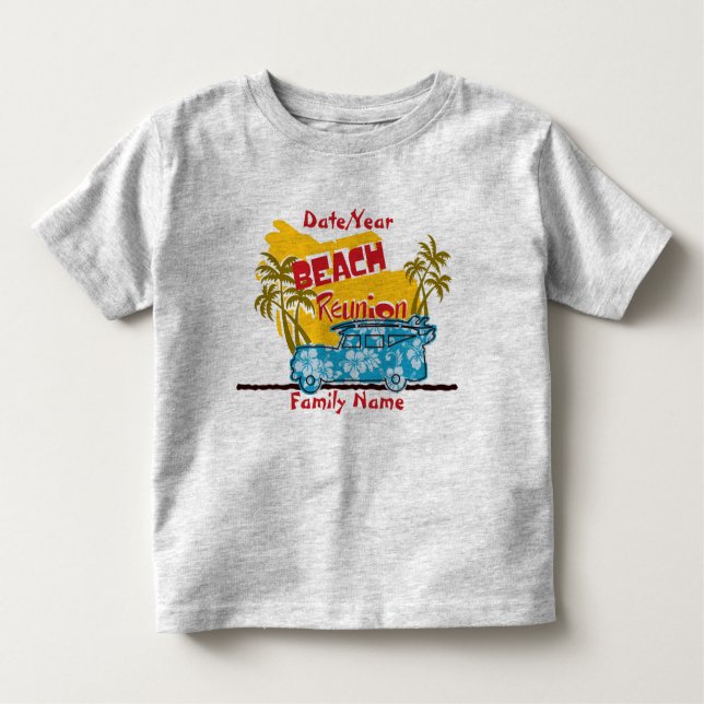 T-shirt Pour Les Tous Petits Summer Fun Beach Famille Réunion (Devant)