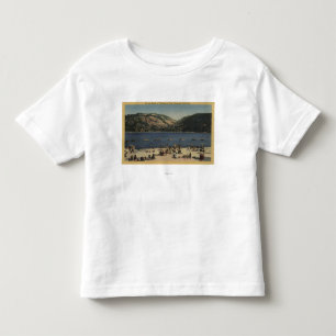 T-shirt Pour Les Tous Petits Sunbathers et nageurs sur la plage