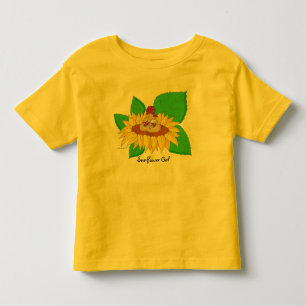 T-shirt Pour Les Tous Petits Sunflower Girl Ukrainien Folk Art