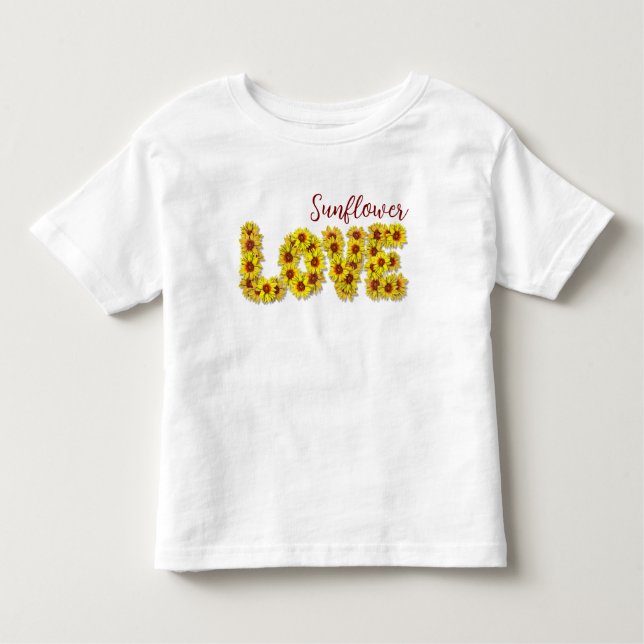 T-shirt Pour Les Tous Petits Sunflower Love Toddler Top (Devant)