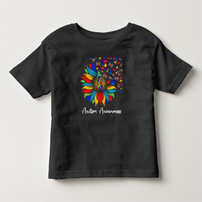 T-shirt Pour Les Tous Petits Sunflower Sensibilisation sur l'autisme Day Lozzle (Devant)