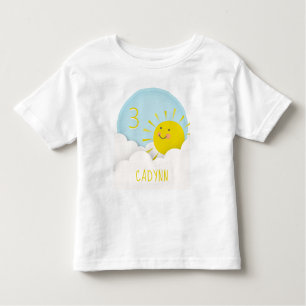 T-shirt Pour Les Tous Petits Sunshine Nuages Sky Anniversaire