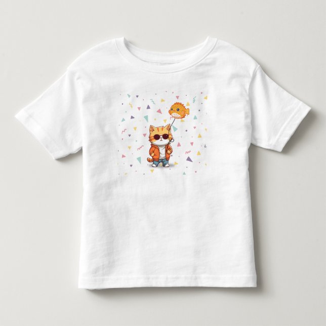 T-shirt Pour Les Tous Petits Super chat (Devant)