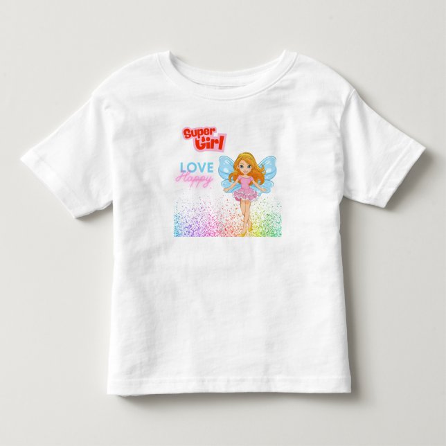 T-shirt Pour Les Tous Petits Super fille (Devant)