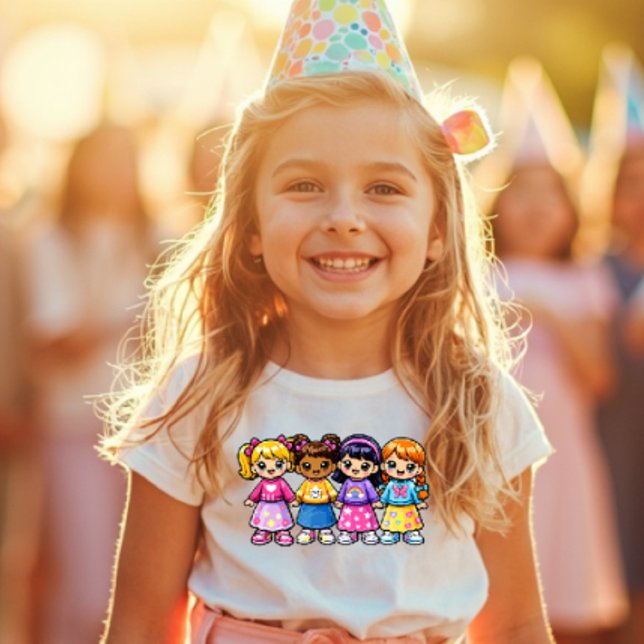 T-shirt Pour Les Tous Petits Super Friends Y2K Tee Filles Mignonnes (Créateur téléchargé)