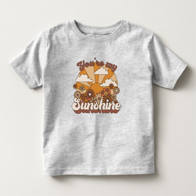 T-shirt Pour Les Tous Petits Super rétro | Vous êtes mon soleil (Devant)