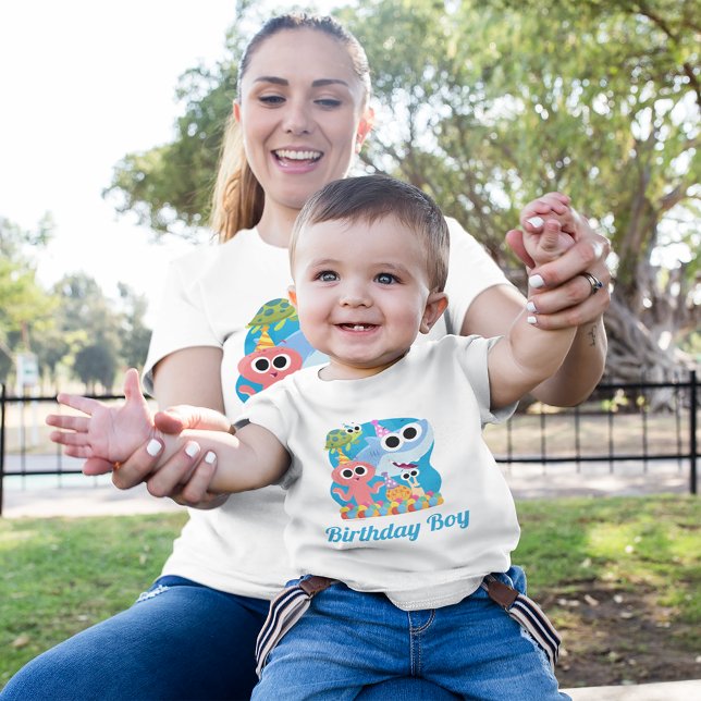T-shirt Pour Les Tous Petits Super simple | Finny Shark Confetti Anniversaire (Family wearing t-shirts)