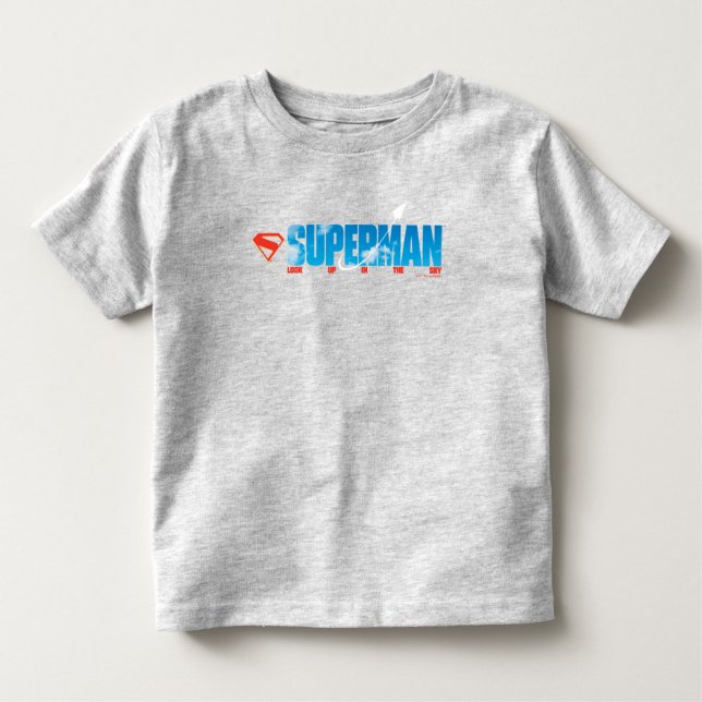 T-shirt Pour Les Tous Petits Superman silhouette dans le ciel (Devant)