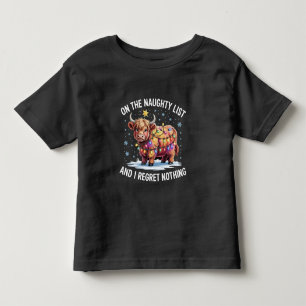 T-shirt Pour Les Tous Petits Sur la liste vilain et je ne regrette rien Vache