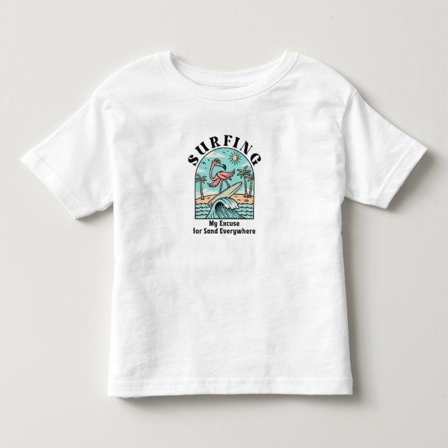 T-shirt Pour Les Tous Petits Surf, Mon Idée Pour Le Sable Partout (Devant)