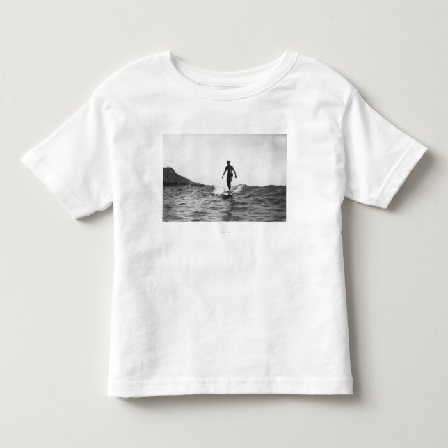 T-shirt Pour Les Tous Petits Surfer dans le surfer de Honolulu Hawaï Longboard (Devant)