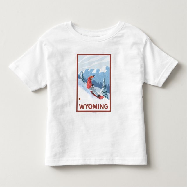 T-shirt Pour Les Tous Petits Surfeur SceneWyoming (Devant)