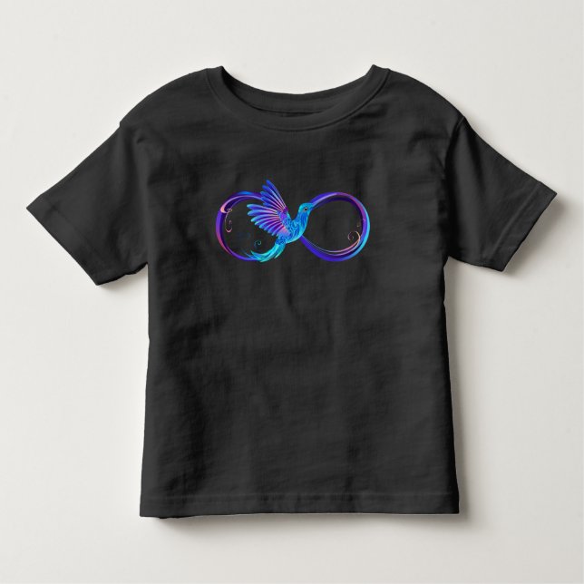 T-shirt Pour Les Tous Petits Symbole de Neon Infinity par Glowing Hummingbird (Devant)