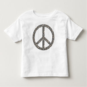 T-shirt Pour Les Tous Petits Symbole PEACE - ARGENT