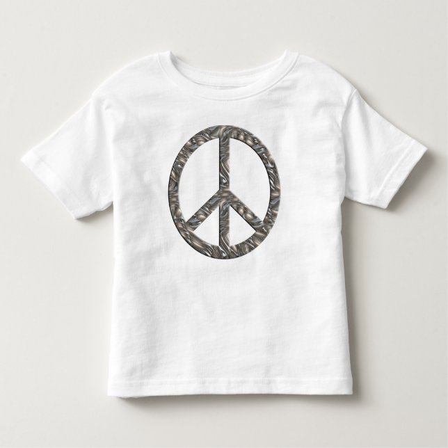 T-shirt Pour Les Tous Petits Symbole PEACE - ARGENT (Devant)