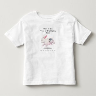 T-shirt Pour Les Tous Petits Symbole zodiaque de l'année du lapin 2023