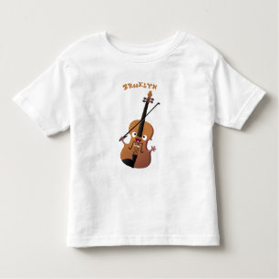 T-shirt Pour Les Tous Petits Sympa drôle violon personnage de dessin animé