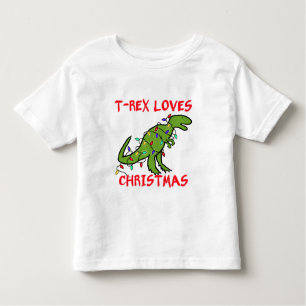 T-shirt Pour Les Tous Petits T-Rex aime Noël