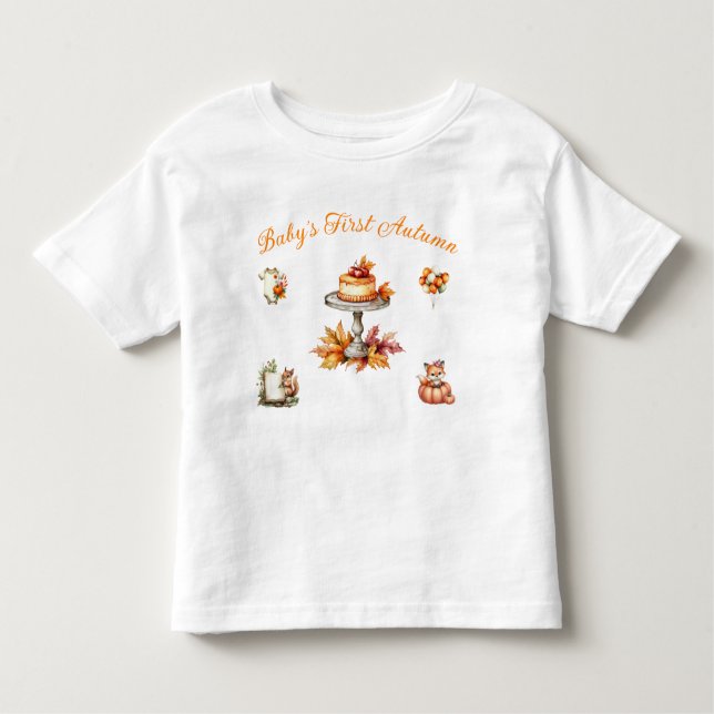 T-shirt Pour Les Tous Petits -T-Shirt Autumn Baby shower Jersey (Devant)