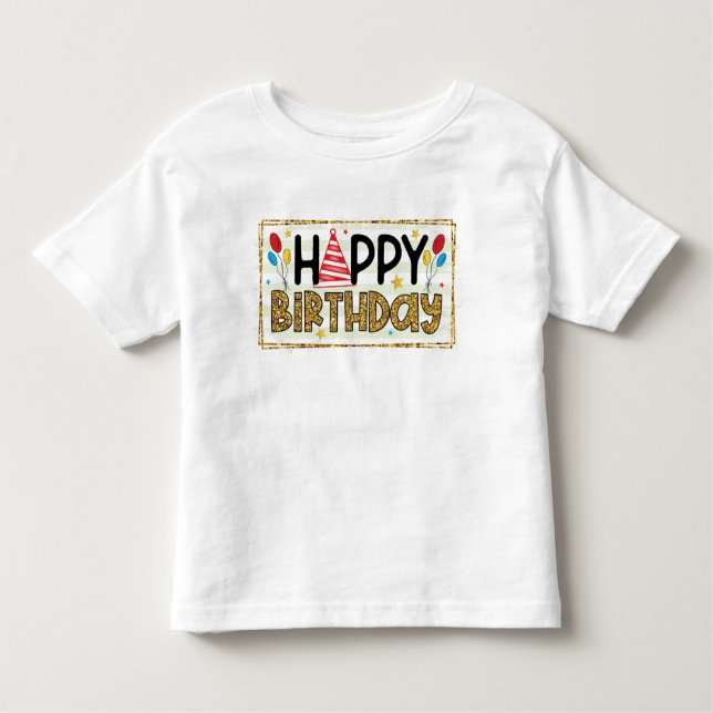 T-shirt Pour Les Tous Petits T-Shrits d'anniversaire : Design d'anniversaire (Devant)