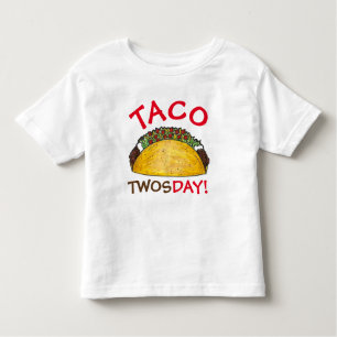 T-shirt Pour Les Tous Petits Taco TWOSday Mardi 2 Anniversaire fête Fiesta
