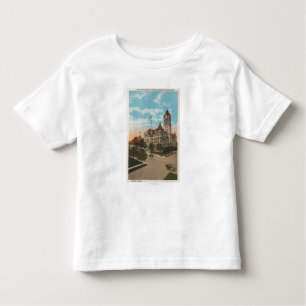 T-shirt Pour Les Tous Petits Tacoma, WA - vue de palais de justice du comté de