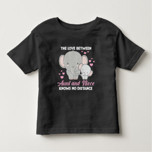 T-shirt Pour Les Tous Petits Tante et nièce Love Tante Famille Elephant Hearts