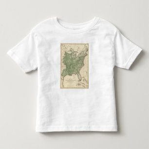 T-shirt Pour Les Tous Petits Taux de natalité lithographie statistique d'USA,