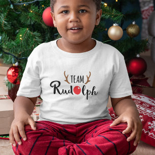 T-shirt Pour Les Tous Petits Team Rudolph Design de Noël familial
